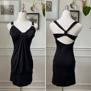 Y2K Taboo Black Bubble Mini Dress Cocktail LBD HoCo S
